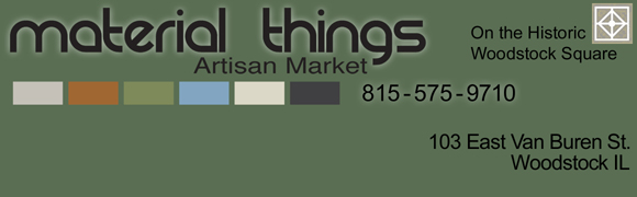 This is an ad and a link for 
			Material Things Artisan Market - click here to visit the Material 
			Things Artisan Market Web Site. 