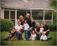 Outdoor Family Portrait at home