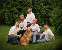 Outdoor Family Portrait at the studio